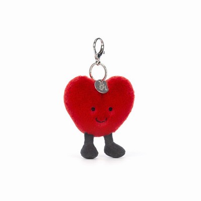 Jellycat Amuseables Heart Bag Charm New Zealand | XBTZN2546